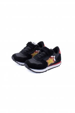 SCARPE ATLANTIC STARS BEN57 NERO/ROSSO/OCRA