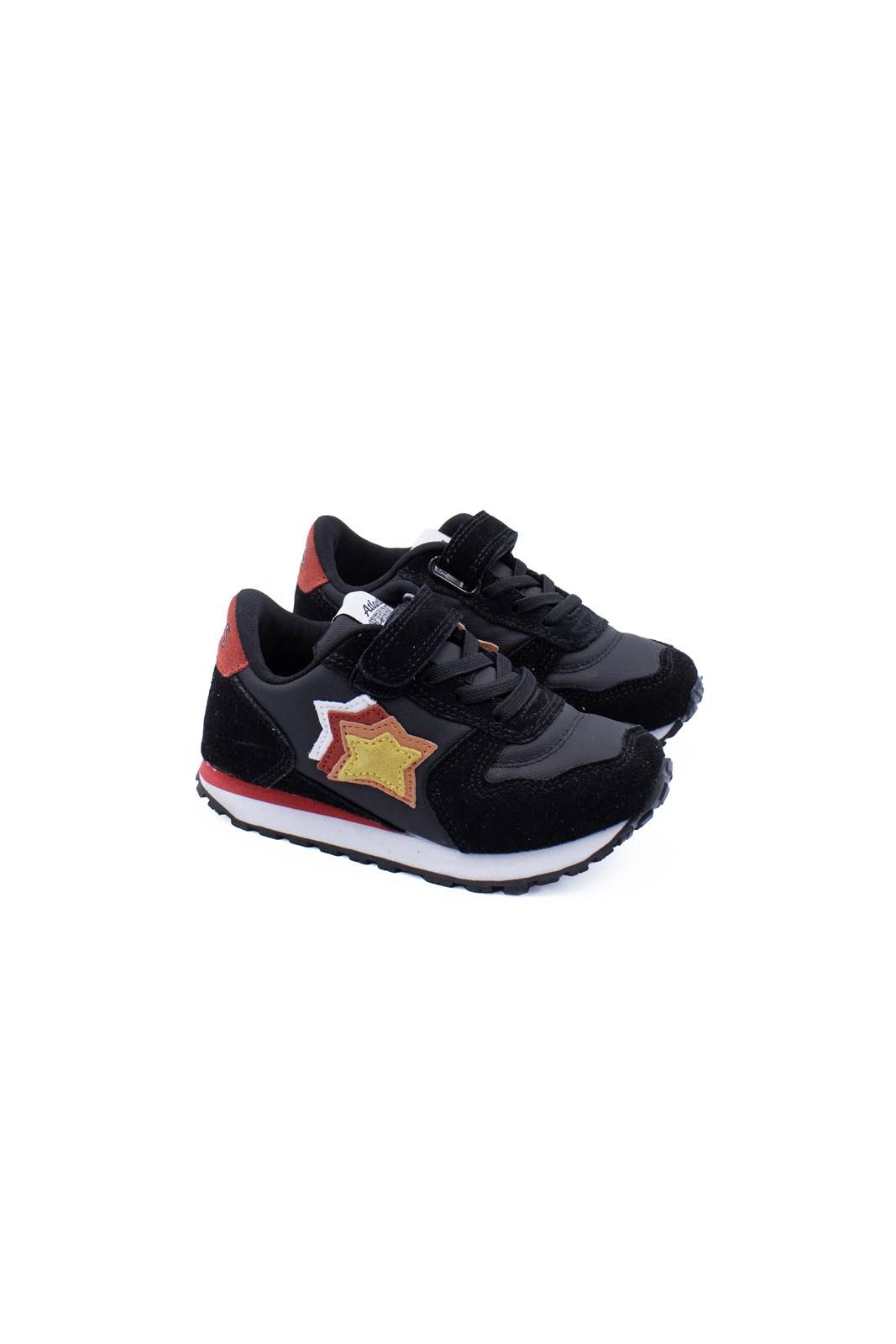 SCARPE ATLANTIC STARS BEN57 NERO/ROSSO/OCRA-1