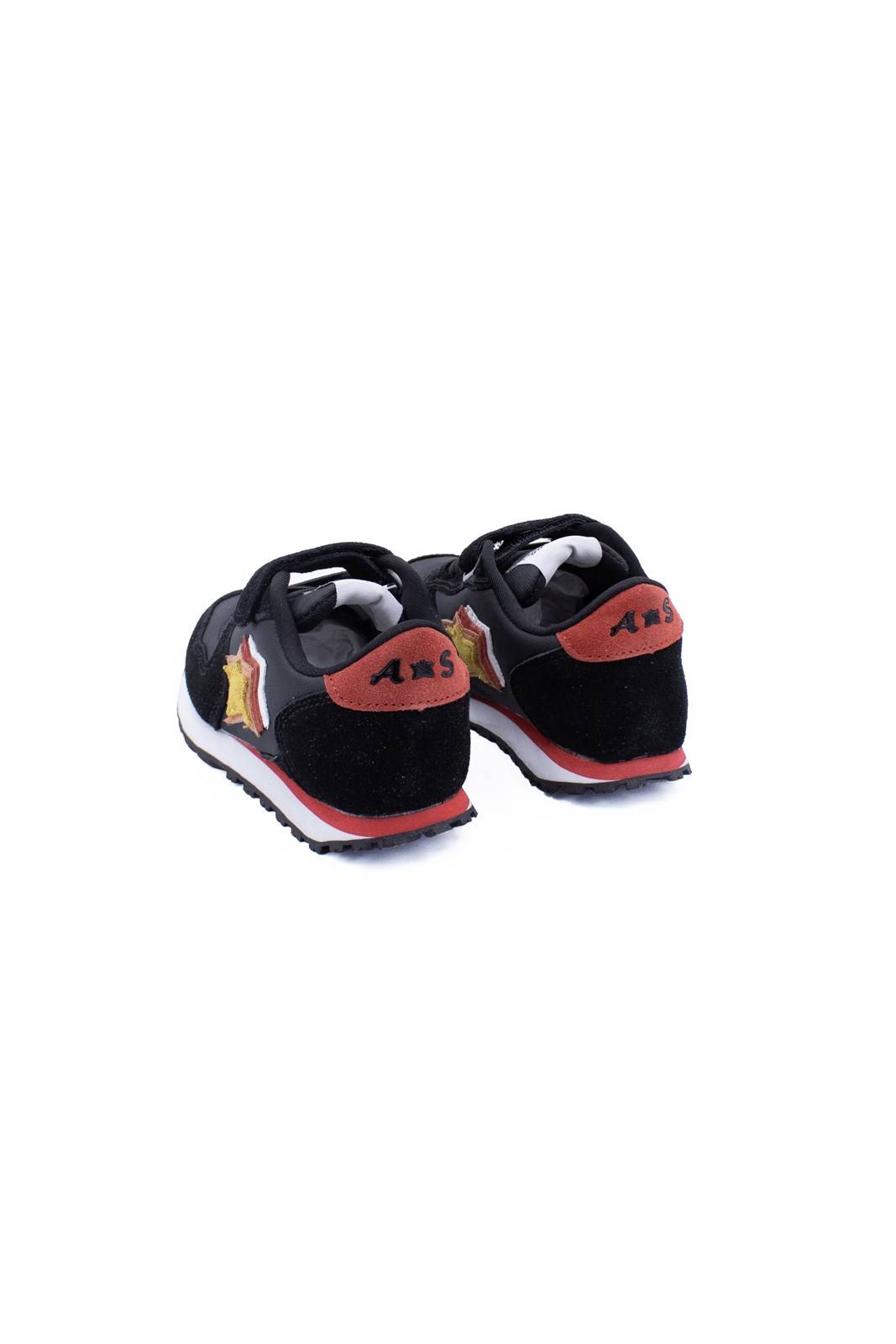 SCARPE ATLANTIC STARS BEN57 NERO/ROSSO/OCRA-2