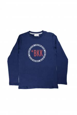 T-SHIRT BIKKEMBERGS BK1201ML BLU NAVY