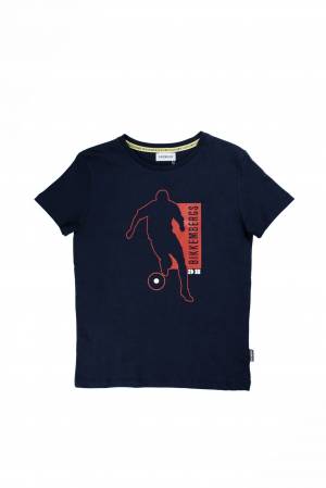 T-SHIRT BIKKEMBERGS BK1220 BLU NAVY