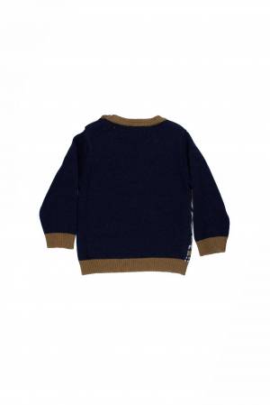 MAGLIA LE BEBÉ LBB3826 BLU-CANNELLA-1-mini