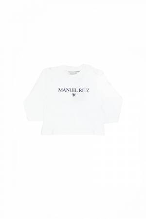 T-SHIRT MANUEL RITZ MR1802 BIANCO-BLU