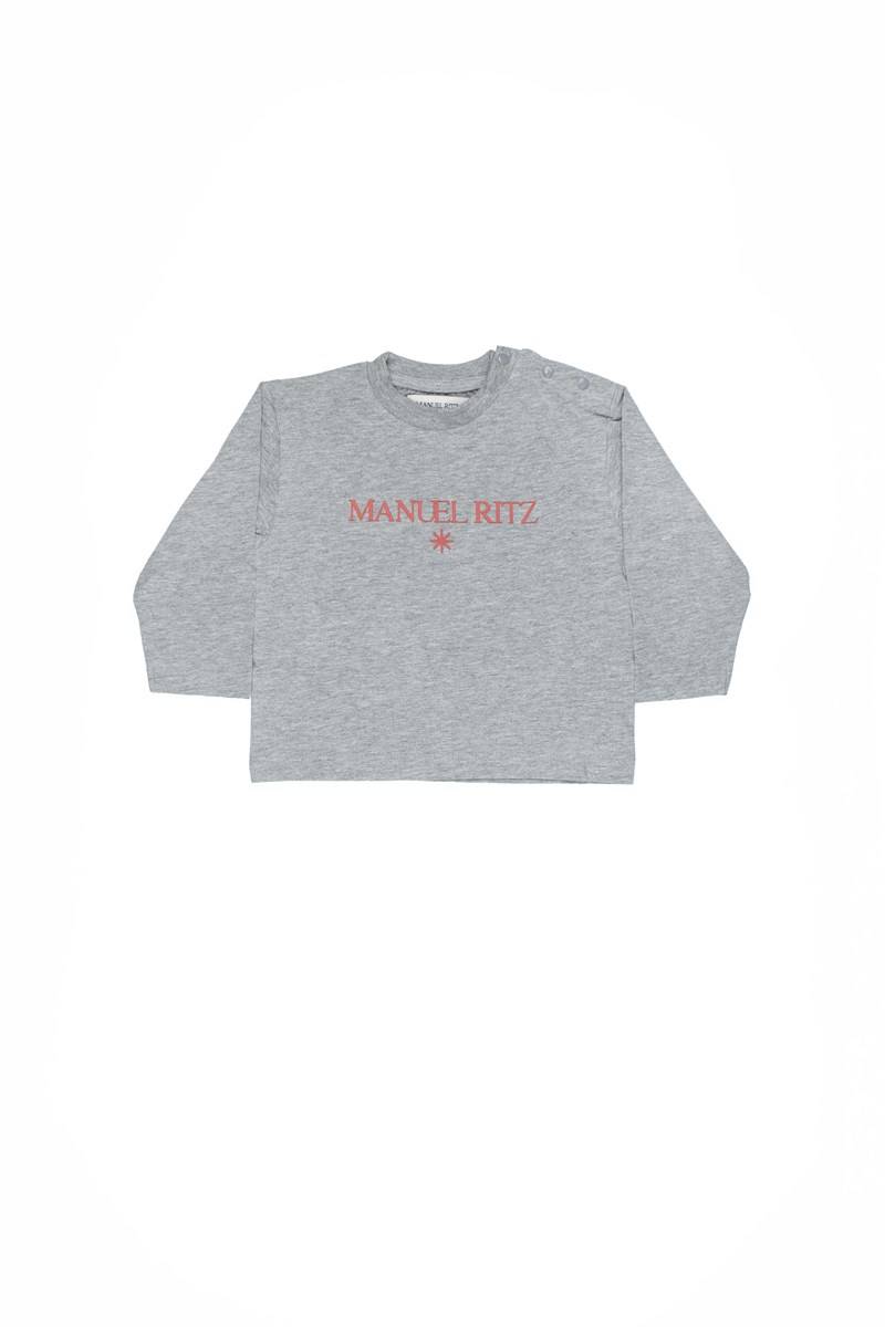 T-SHIRT MANUEL RITZ MR1802 GRIGIO MELANGE