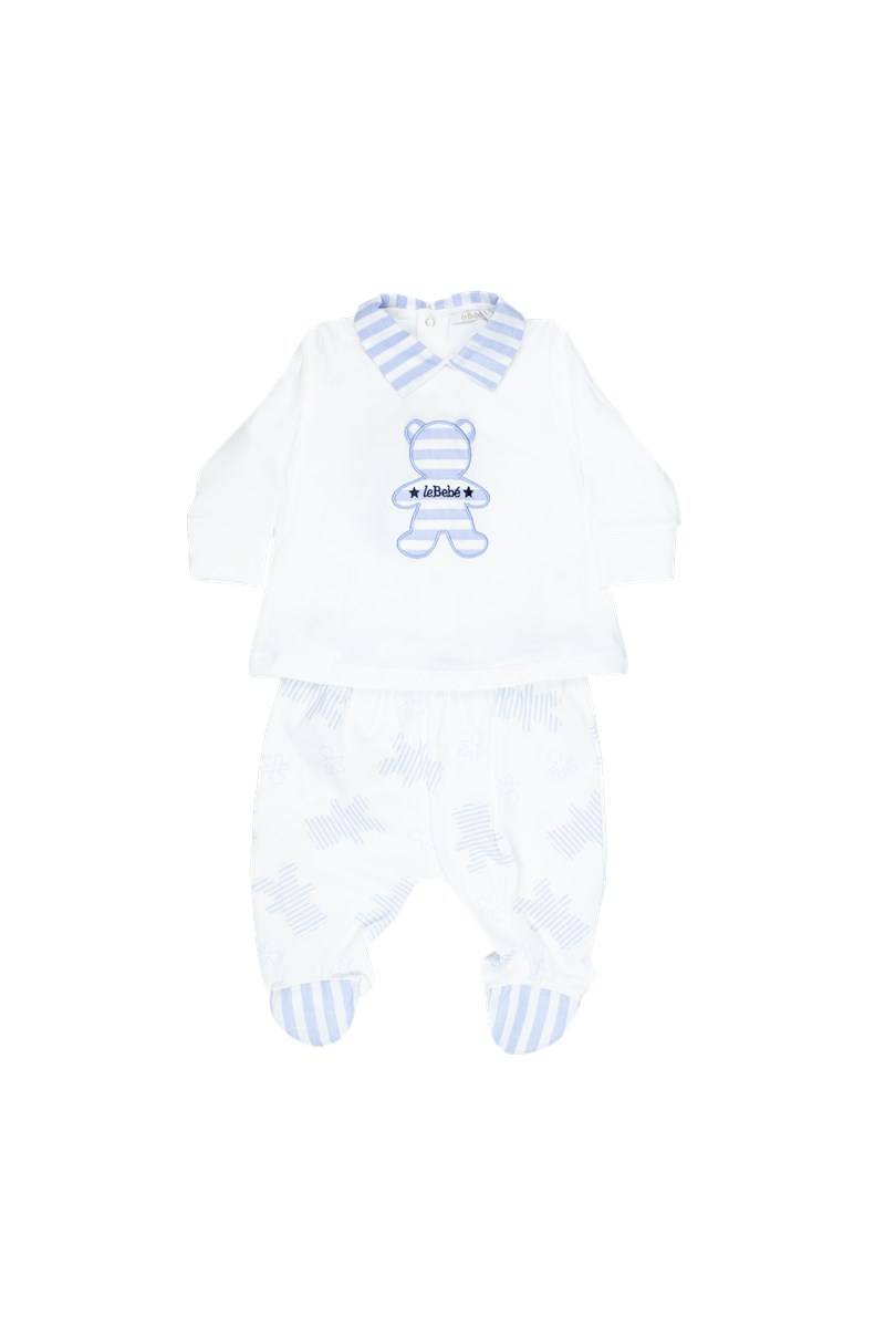 TUTINA LE BEBÉ LBB3982 BIANCO-CELESTE