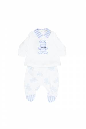 TUTINA LE BEBÉ LBB3982 BIANCO-CELESTE