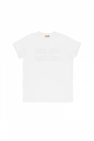 T-SHIRT ELISABETTA FRANCHI EFTS182 BIANCO