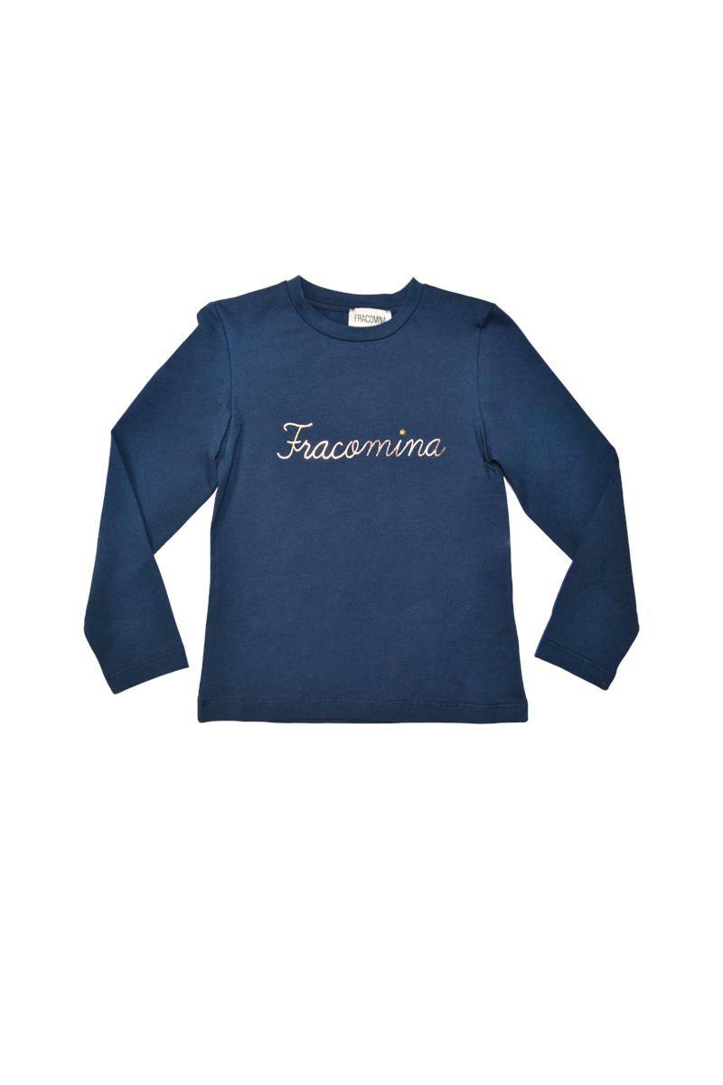 T-SHIRT FRACOMINA FM0619 BLU NAVY