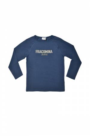 T-SHIRT FRACOMINA FM0711 BLU NAVY