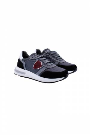 SCARPE PHILIPPE MODEL 72664 NERO GRIGIO-1-mini