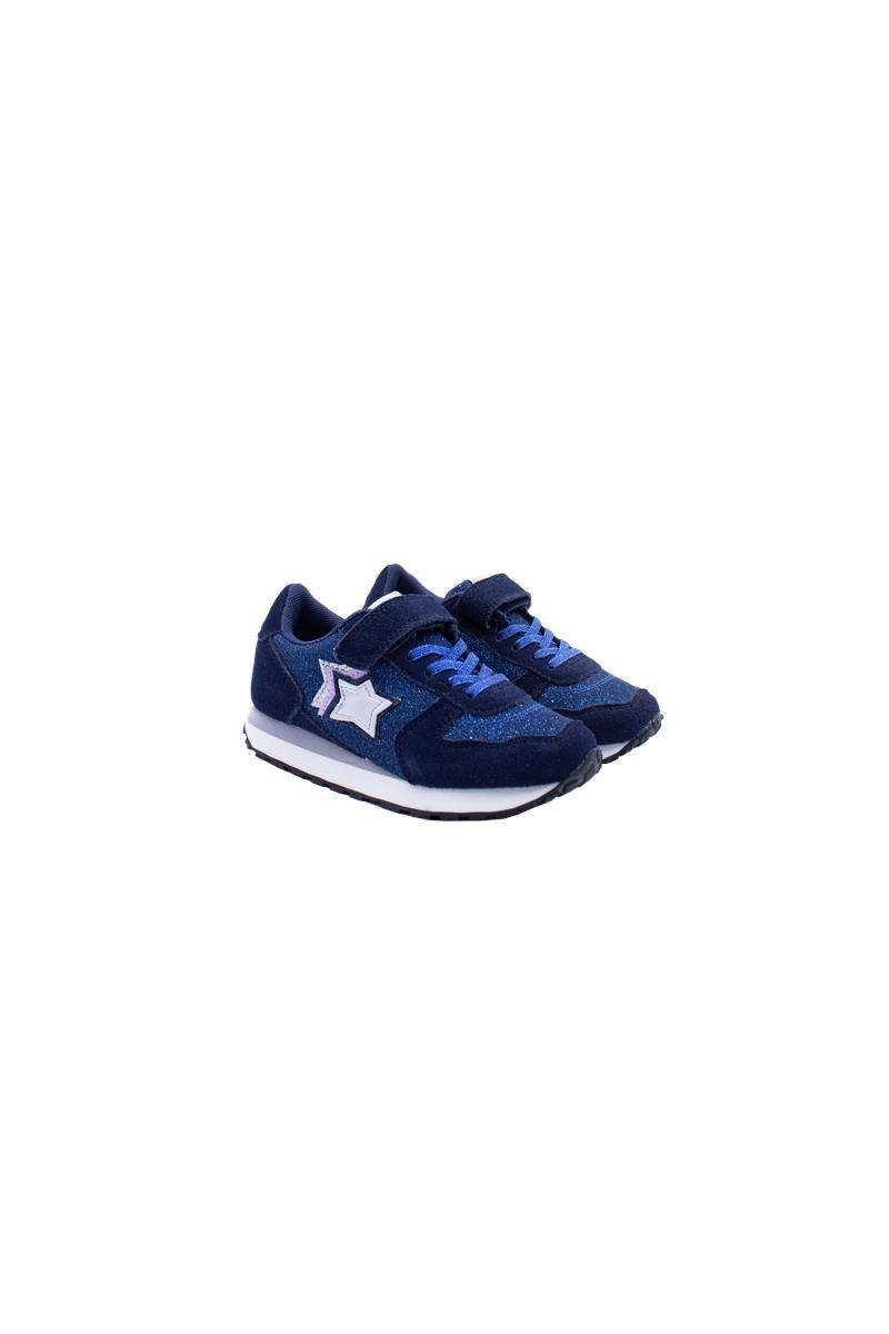 SCARPE ATLANTIC STARS BEN141 BLU GLITTER-1