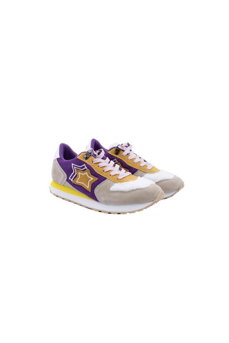 SCARPE ATLANTIC STARS COLOR156 BEIGE/VIOLA-1