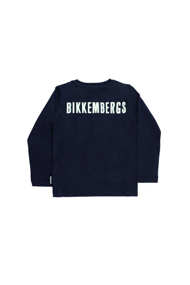 T-SHIRT BIKKEMBERGS BK1806 BLU NAVY-1