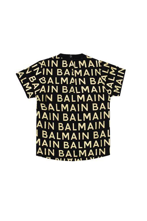 T-SHIRT BALMAIN BT8541 BLACK/GOLD-1