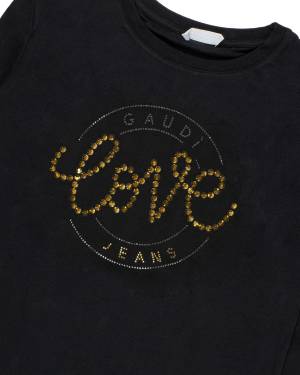 T-SHIRT GAUDÌ GAF04732ML BLACK-1-mini