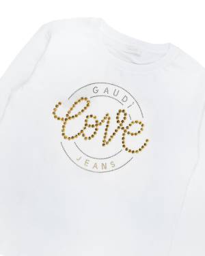 T-SHIRT GAUDÌ GAF04732ML OFF WHITE-2-mini