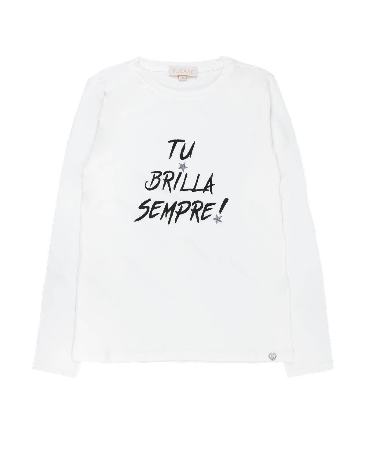 T-SHIRT PLEASE LB20030G BIANCO LANA