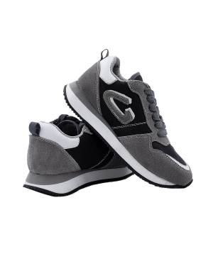 SCARPE GUARDIANI AGJ002800000 LEATHER GREY NYLON BLACK-1-mini