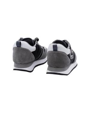 SCARPE GUARDIANI AGJ002800000 LEATHER GREY NYLON BLACK-3-mini