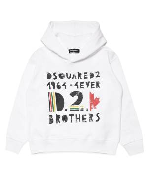 FELPA DSQUARED2 DQ2384 WHITE