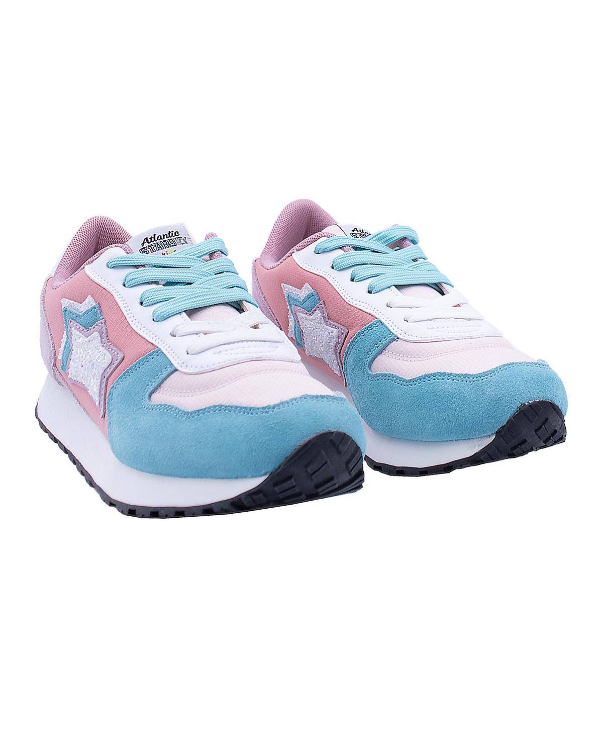 SCARPE ATLANTIC STARS ICARO86 CELESTE/ROSA-2