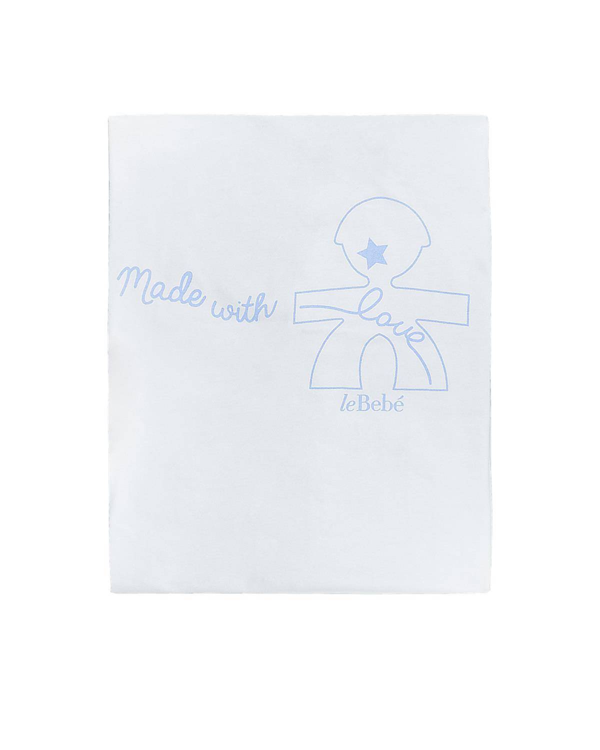 COPERTA LE BEBÉ LBB3610 BIANCO-CELESTE-0