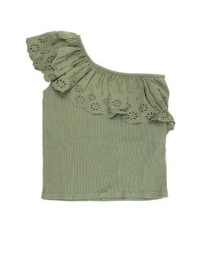 CANOTTA PLEASE MO12072G VERDE KAKI