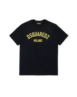 T-SHIRT DSQUARED2 DQ1983 BLACK + YELLOW