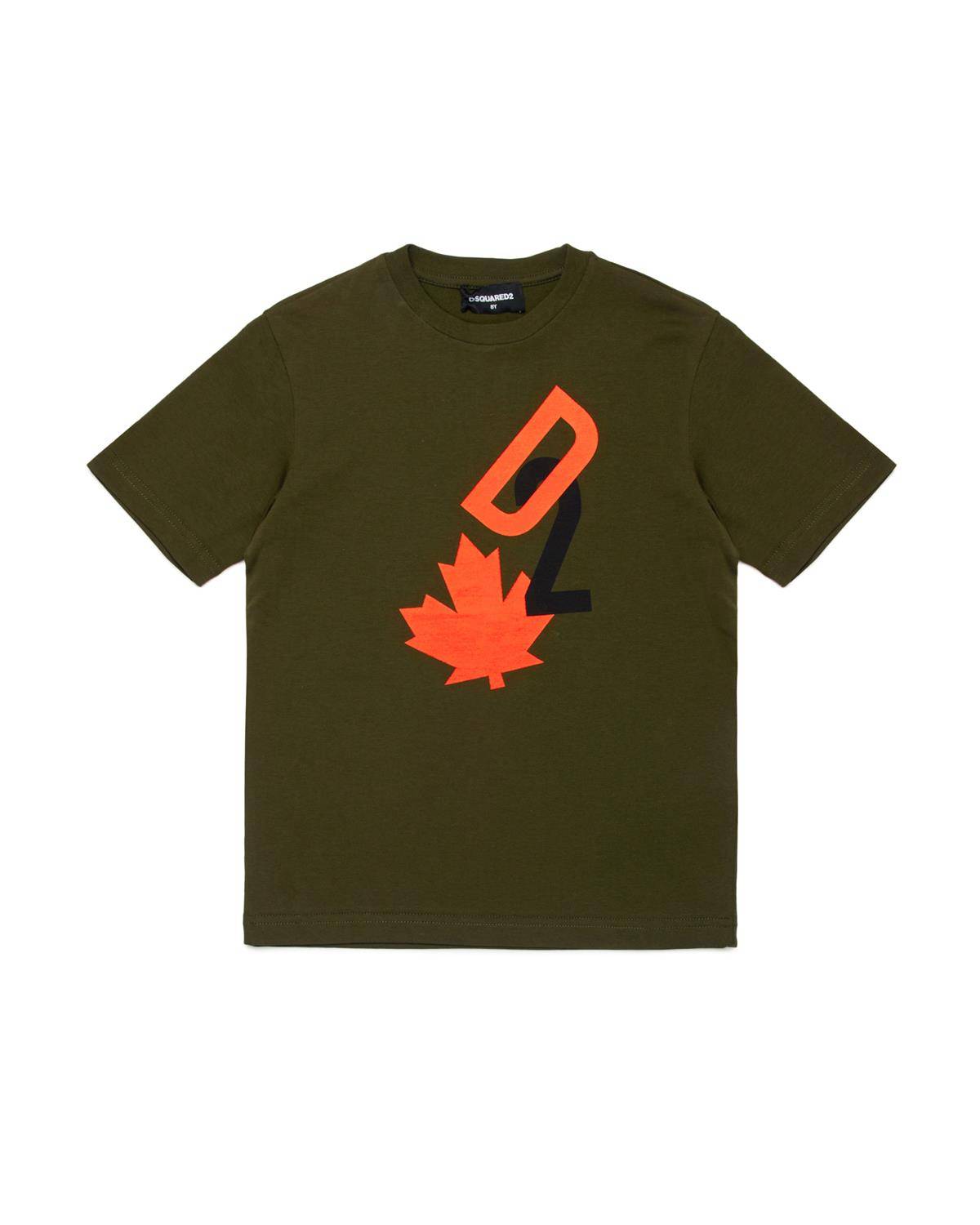 T-SHIRT DSQUARED2 DQ2464 TARMAC GREEN