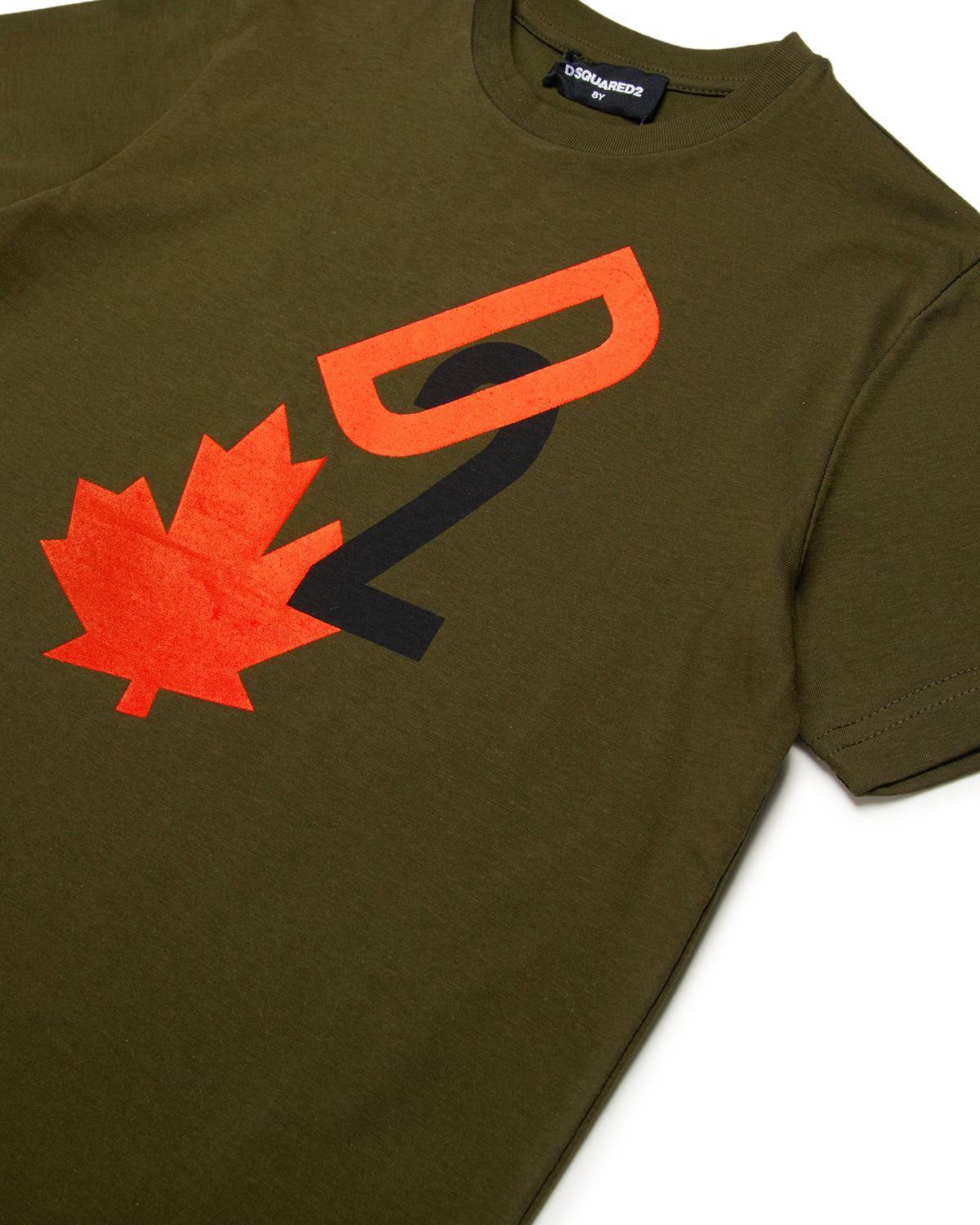T-SHIRT DSQUARED2 DQ2464 TARMAC GREEN-2