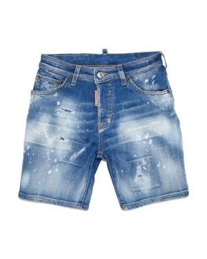 PANTALONCINO DSQUARED2 DQ1477 BLUE DENIM