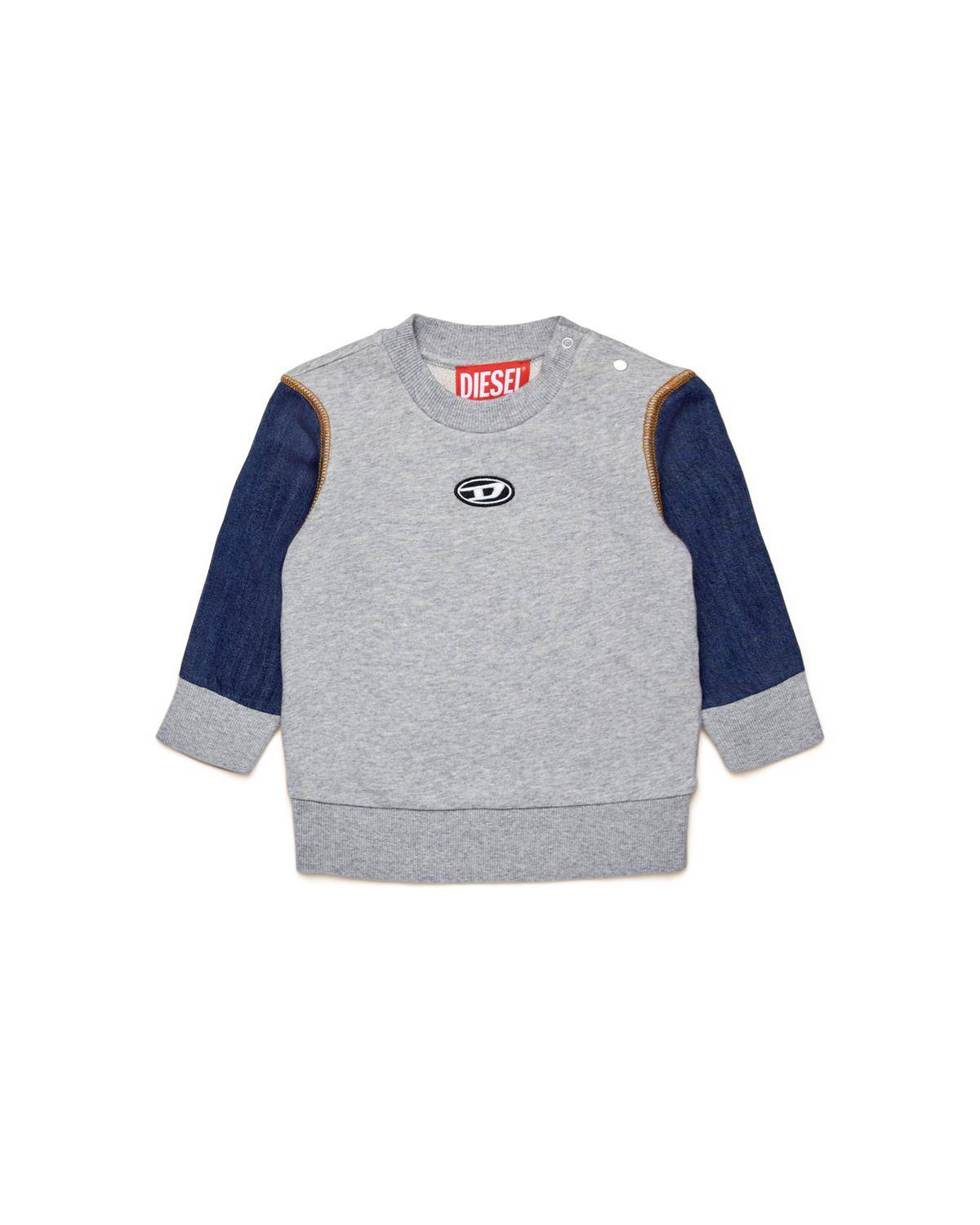 FELPA DIESEL K00573 GRIGIO MELANGE NUOVO