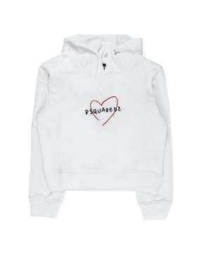 FELPA DSQUARED2 DQ2441 WHITE