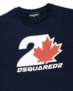 T-SHIRT DSQUARED2 DQ2471 DRESS BLUE-2-mini