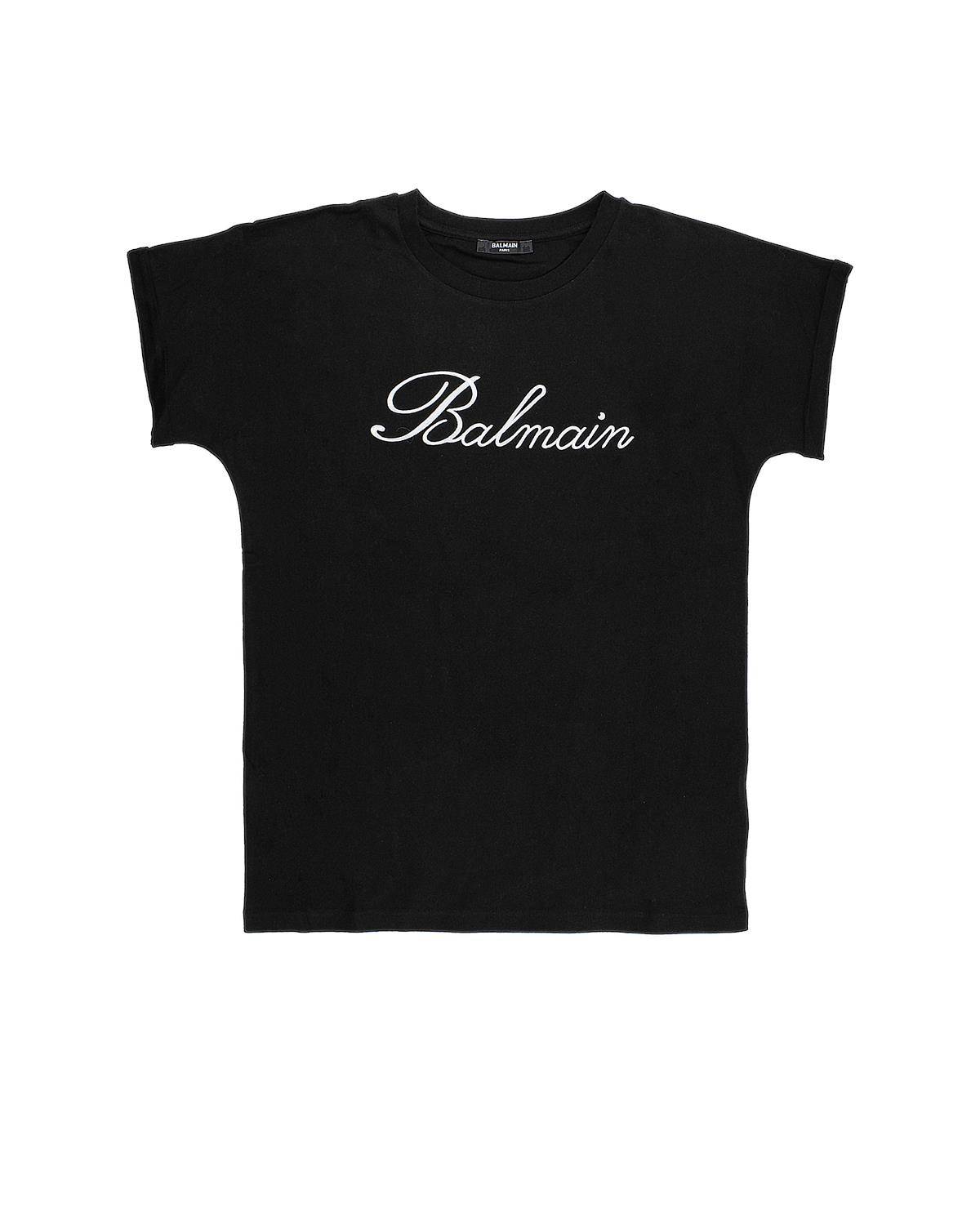 T-SHIRT BALMAIN BV8A41 BLACK/WHITE-0