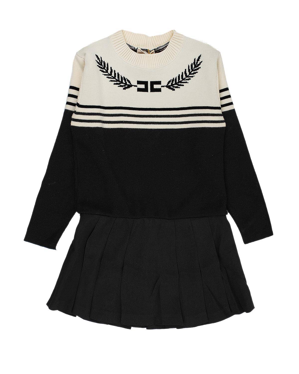 ABITO ELISABETTA FRANCHI EGAB189 BURRO NERO-0