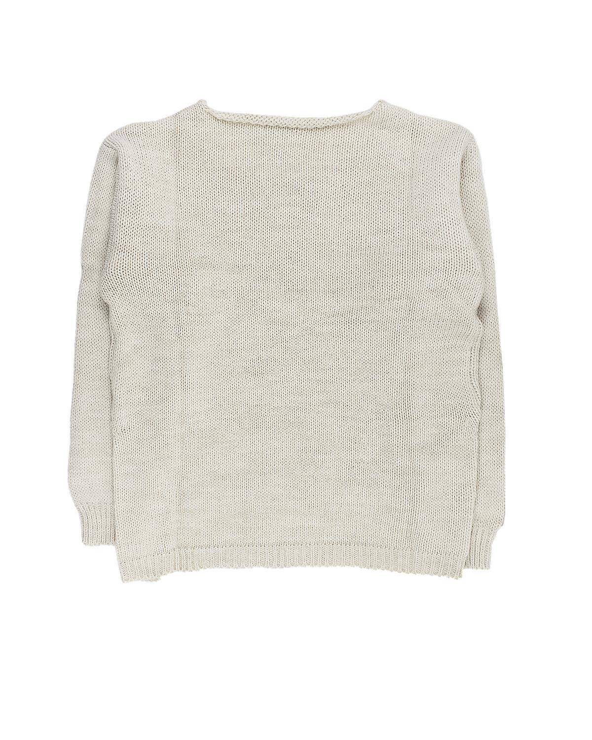 MAGLIA PLEASE NBI7230G LATTE DI MANDORLA-1