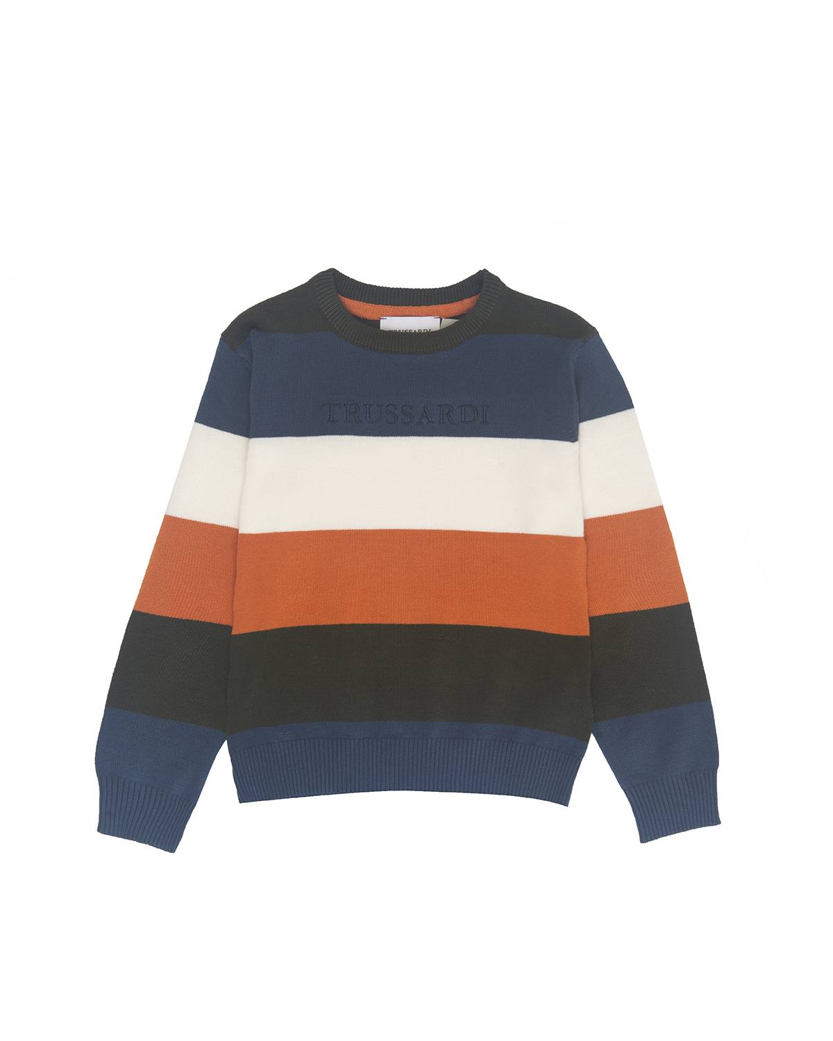 MAGLIA TRUSSARDI TIA24061MA STRIPES YELLOW/AVIO-0