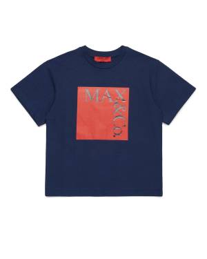 T-SHIRT MAX&CO MX0005 MOOD INDIGO + PRINT RED AND BLACK