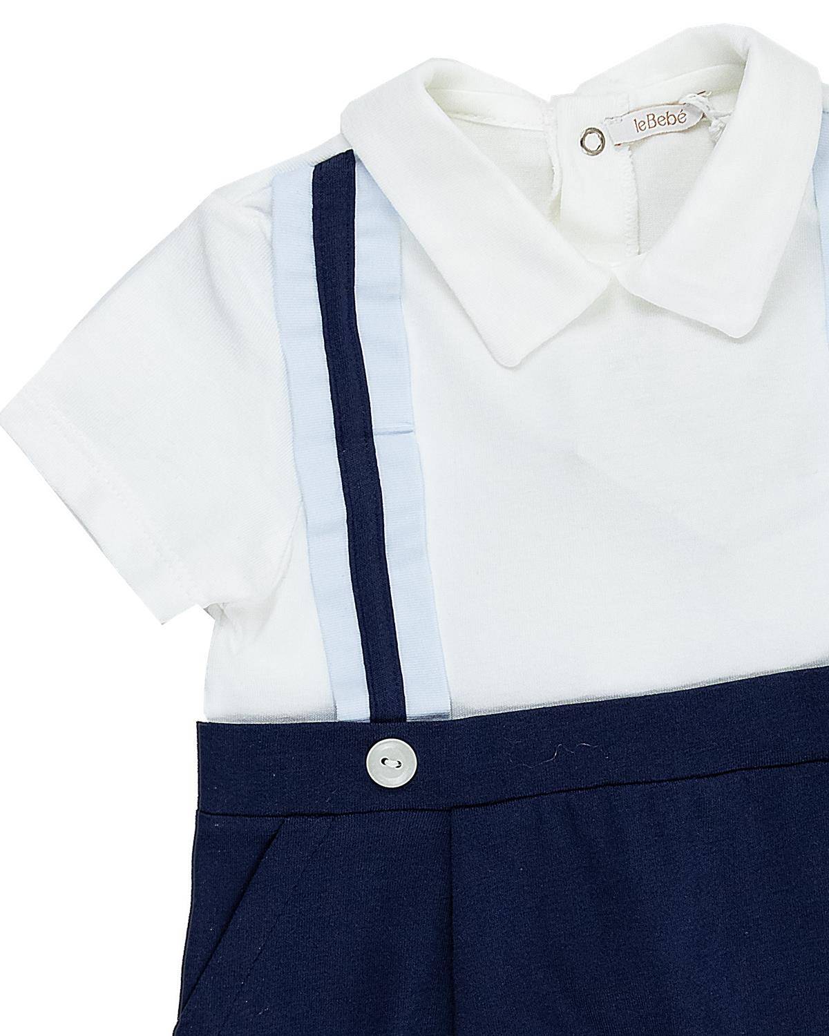 PAGLIACCETTO LE BEBÉ LBB4871 BIANCO-BLU-2