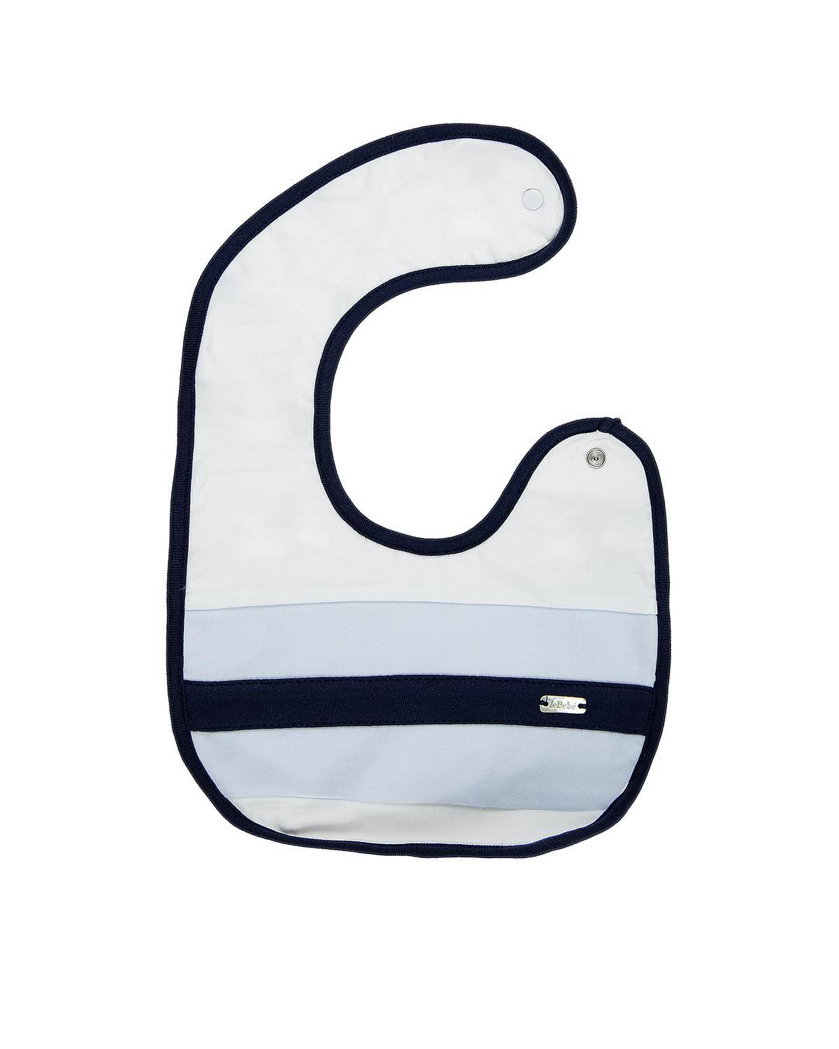 BAVETTA LE BEBÉ LBB4878 BIANCO-CELESTE-0