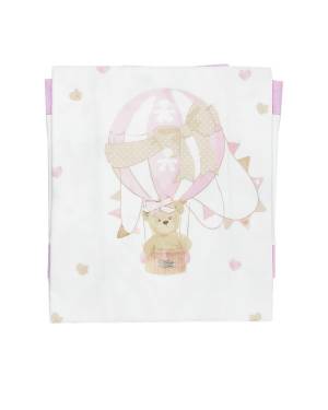 COPERTA LE BEBÉ LBG5786 BIANCO-ROSA