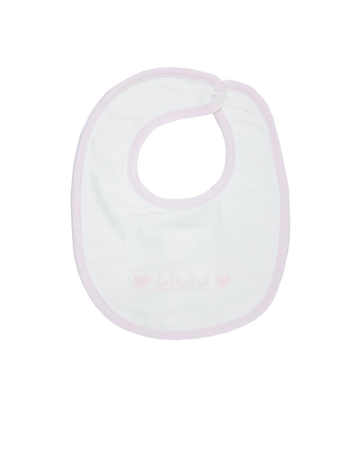 BAVETTA LE BEBÉ LBG5788 BIANCO-ROSA-0