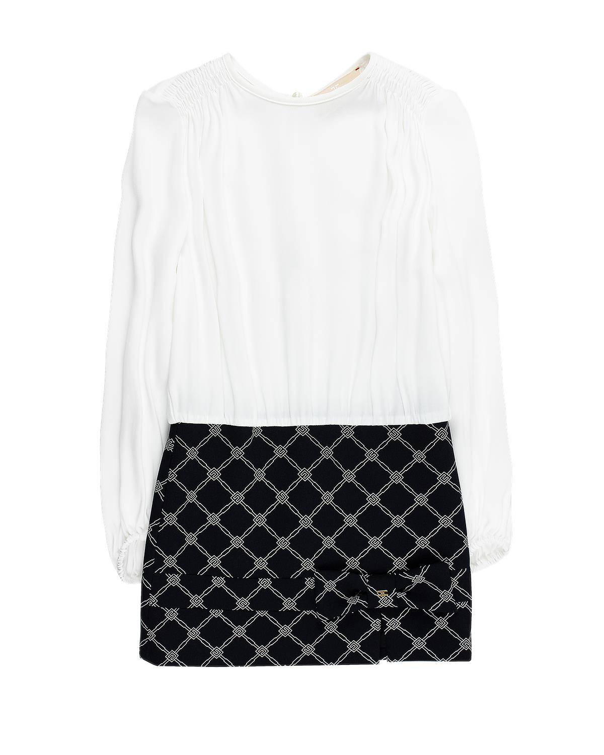 ABITO ELISABETTA FRANCHI EFAB589 AVORIO NERO-0