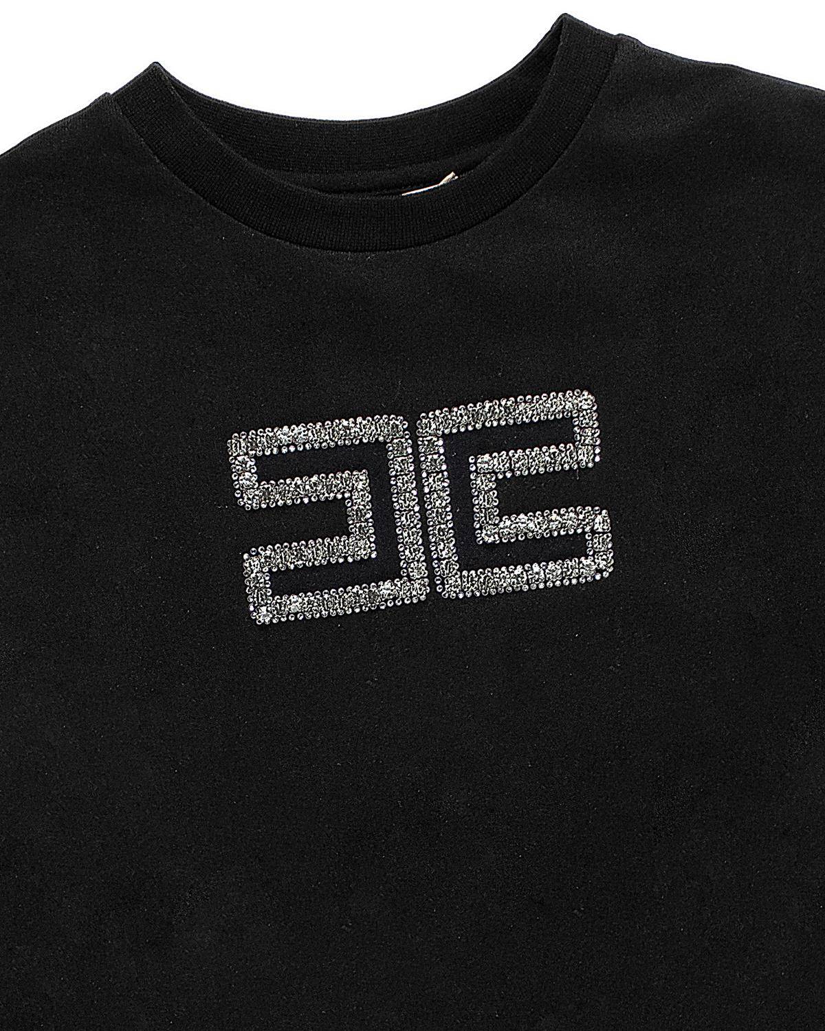 FELPA ELISABETTA FRANCHI EFFE149 NERO CRYSTAL-1