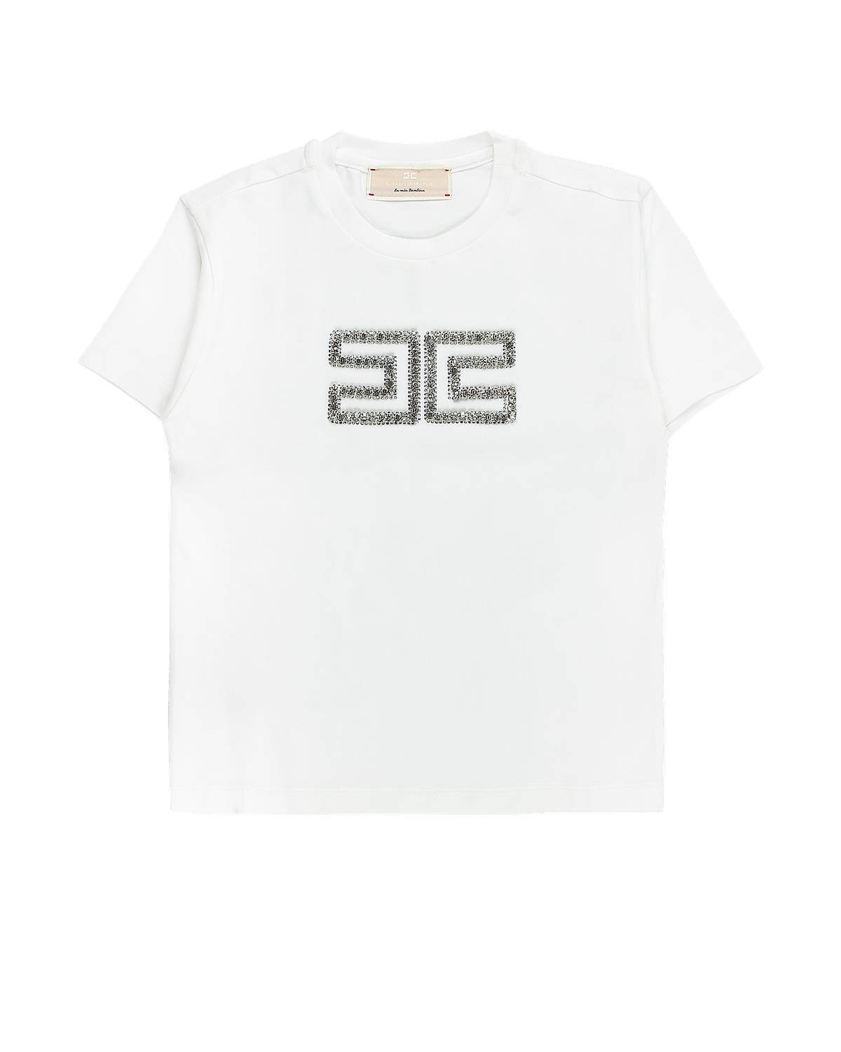 T-SHIRT ELISABETTA FRANCHI EFTS239 AVORIO CRYSTAL-0