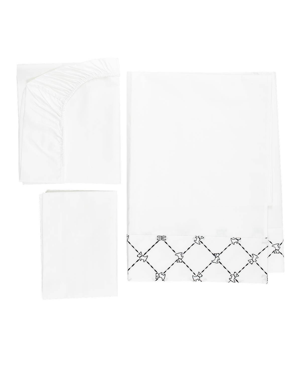 LENZUOLA ELISABETTA FRANCHI ENLE017 AVORIO NERO-0