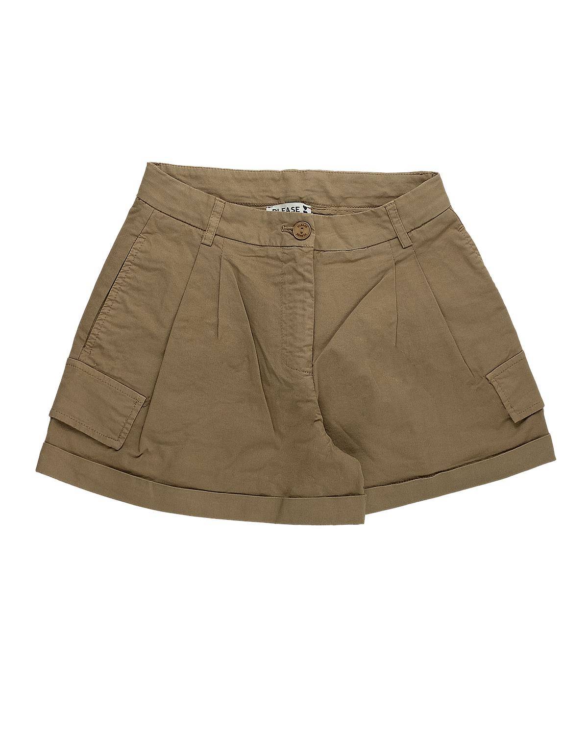 PANTALONCINO PLEASE RB64132G BEIGE/MARRONE-0