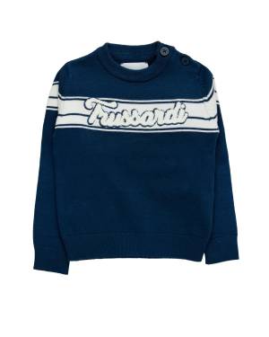 MAGLIA TRUSSARDI TIA24112MA BLUE/WHITE